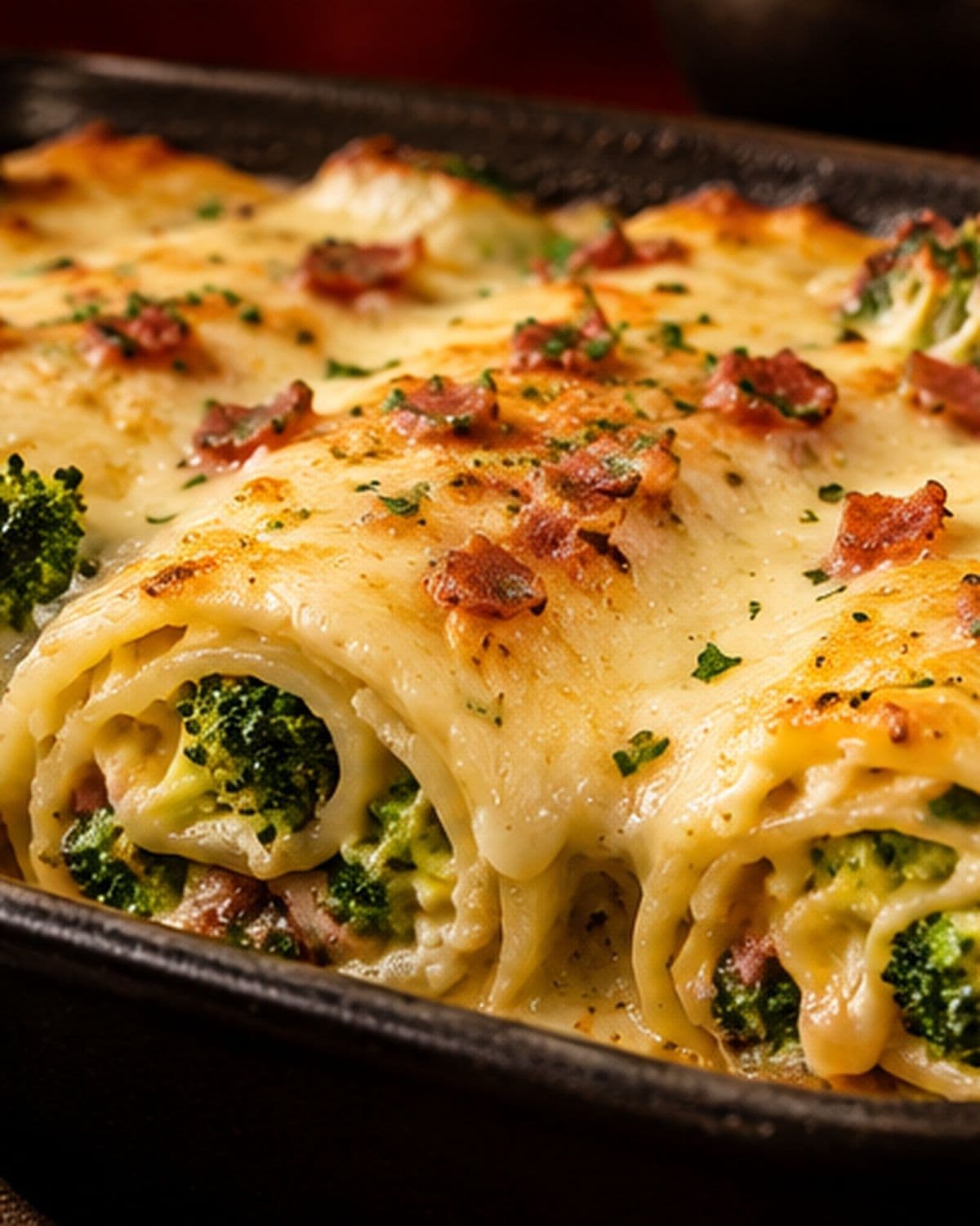 Rondelli de Brócolis, Queijo e Bacon